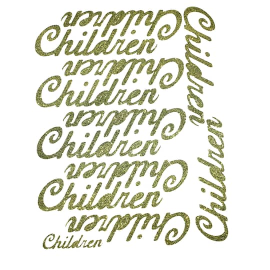 JAM Paper Children Gold Standard Script Stickers